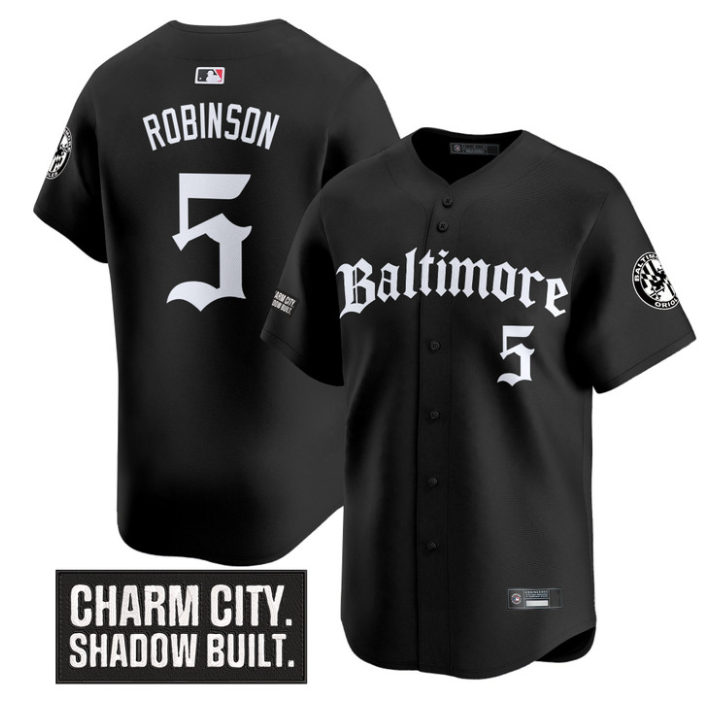 Brooks Robinson #5 Baltimore Orioles Gothic Harbor Edition Limited Jersey - Black