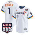 Carlos Correa #1 Houston Astros Usa Patch Limited Jersey