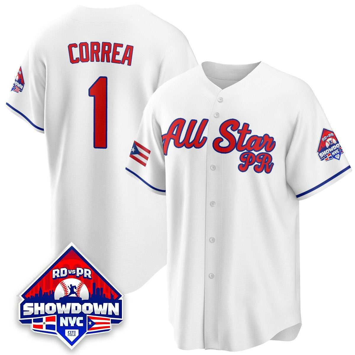 Carlos Correa #1 2025 Puerto Rican Baseball All-Star Limited Jersey - White