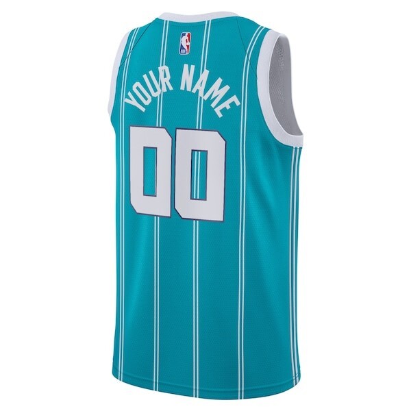 Charlotte Hornets Jordan Icon Edition Swingman Jersey - Teal - Custom - Mens
