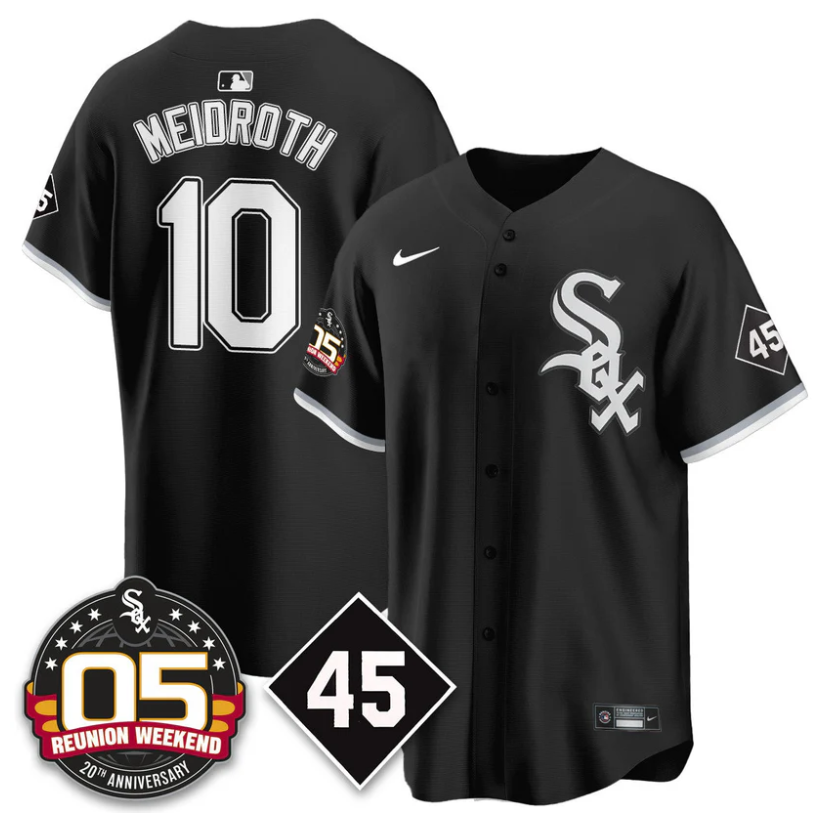 Chase Meidroth #10 Chicago White Sox 2025 Reunion Weekend Limited Jersey - Black