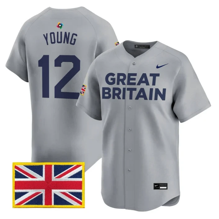Chavez Young #12 2026 Team Great Britain World Limited Baseball Jersey