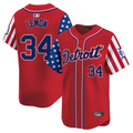 Chet Lemon #34 Detroit Tigers 2025 Memorial Day Vapor Premier Limited Sti Jersey