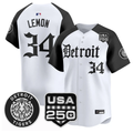 Chet Lemon #34 Detroit Tigers Gothic Edition Vapor Limited Jersey