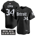 Chet Lemon #34 Detroit Tigers Motor Gothic Edition Vapor Limited Jersey