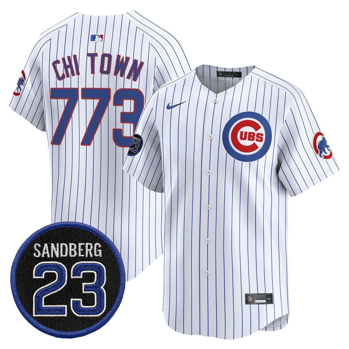 Chi Town #773 Chicago Cubs #773 Ryne Sandberg Tribute Stripes Limited Jersey