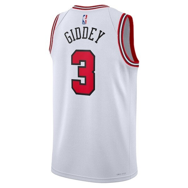 Chicago Bulls Nike Association Edition Swingman Jersey - White - Josh Giddey - Unisex
