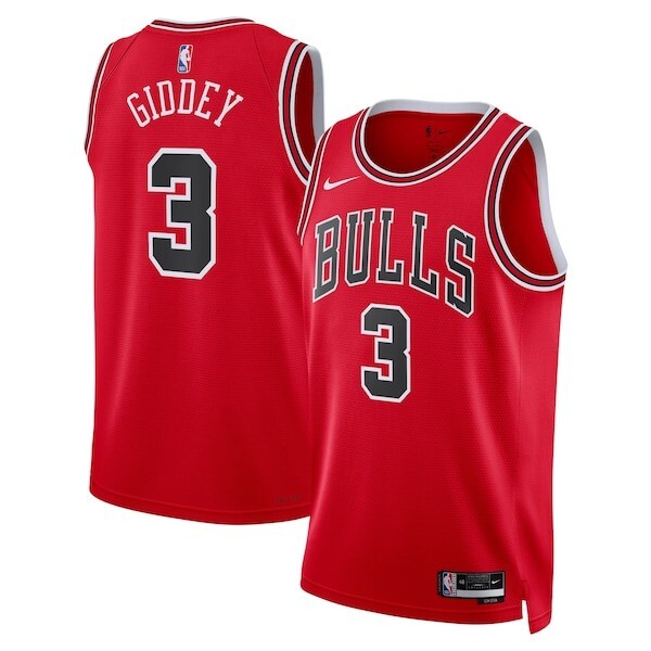 Chicago Bulls Nike Icon Swingman Jersey - Giddey 3 - Unisex