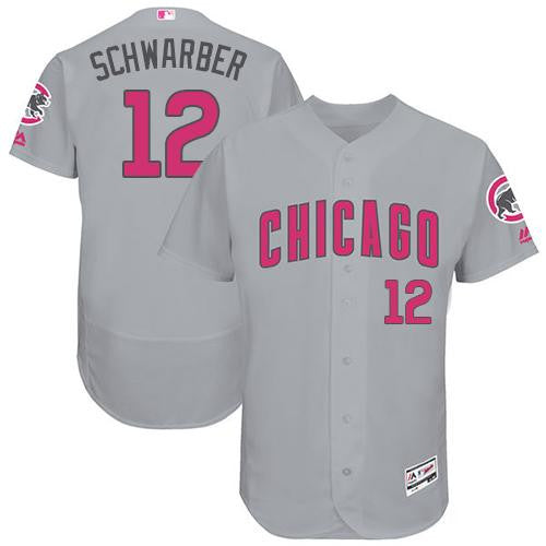 Kyle Schwarber #12 Chicago Cubs Flexbase Authentic Mothers Day Jersey - Grey