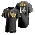 Ernie Banks #14 Chicago Cubs Brandedition Black Gift Cubs Fans Limited Jersey - Golden
