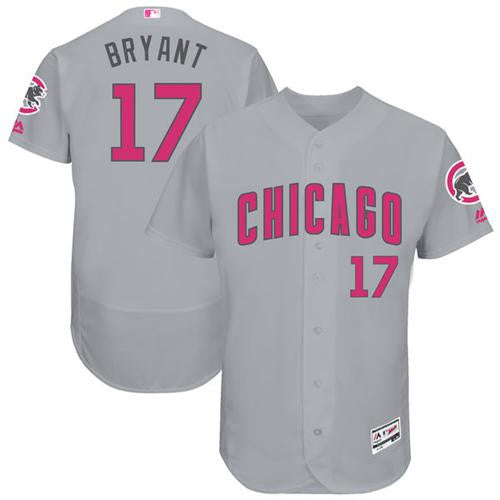 Kris Bryant #17 Chicago Cubs Flexbase Authentic Mothers Day Jersey - Grey
