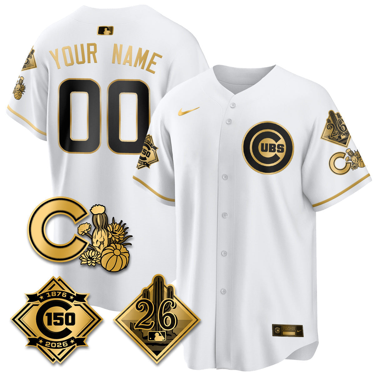 Chicago Cubs 2026 Spring Training Vapor Limited 150Th Anniversar Custom Jersey