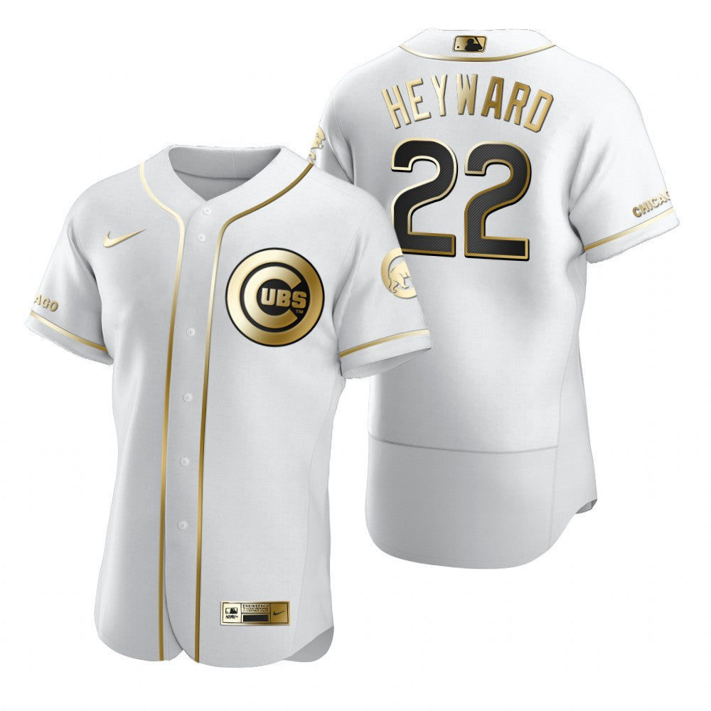 Jason Heyward #22 Chicago Cubs Brandedition White Gift Cubs Fans Limited Jersey - Golden