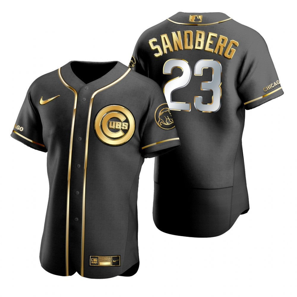 Ryne Sandberg #23 Chicago Cubs Brandedition Black Gift Cubs Fans Limited Jersey - Golden