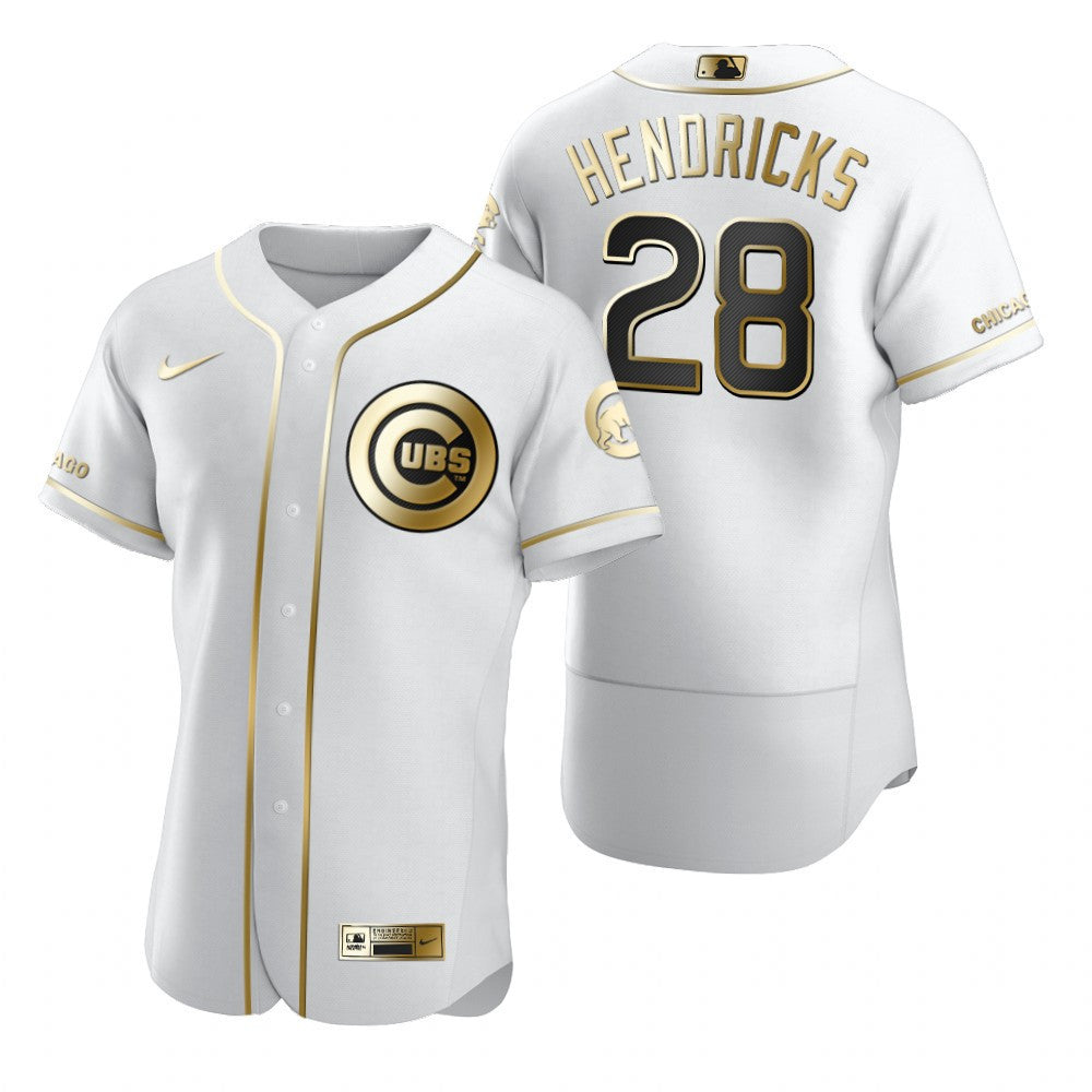 Kyle Hendricks #28 Chicago Cubs Brandedition White Gift Cubs Fans Limited Jersey - Golden