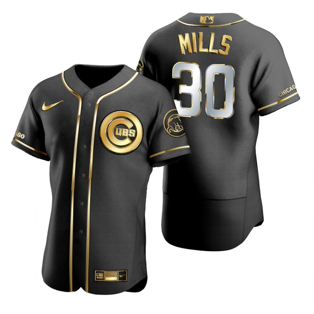 Alec Mills #30 Chicago Cubs Brandedition Black Gift Cubs Fans Limited Jersey - Golden