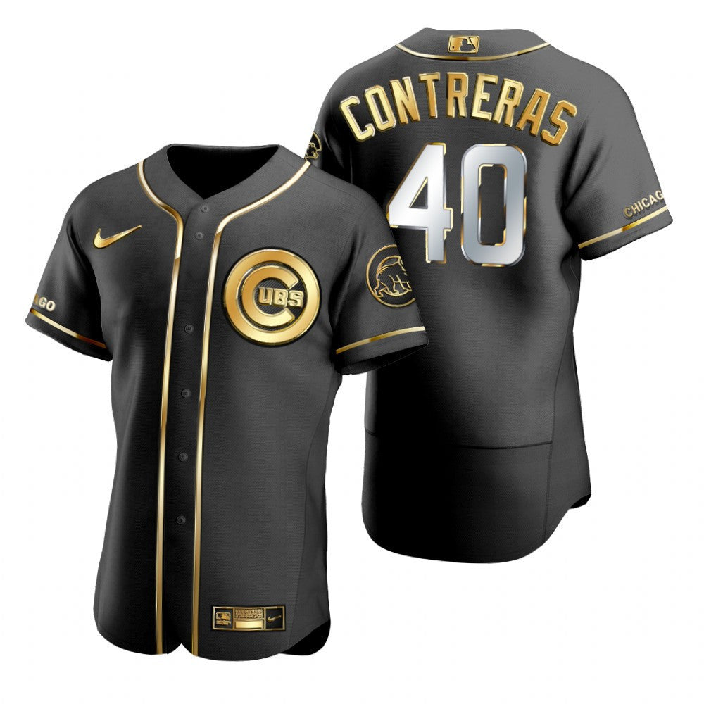 Willson Contreras #40 Chicago Cubs Brandedition Black Gift Cubs Fans Limited Jersey - Golden
