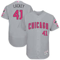 John Lackey #41 Chicago Cubs Flexbase Authentic Mothers Day Jersey - Grey