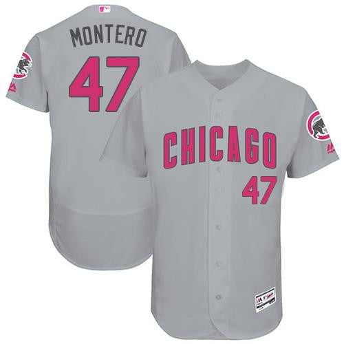 Miguel Montero #47 Chicago Cubs Flexbase Authentic Mothers Day Jersey - Grey