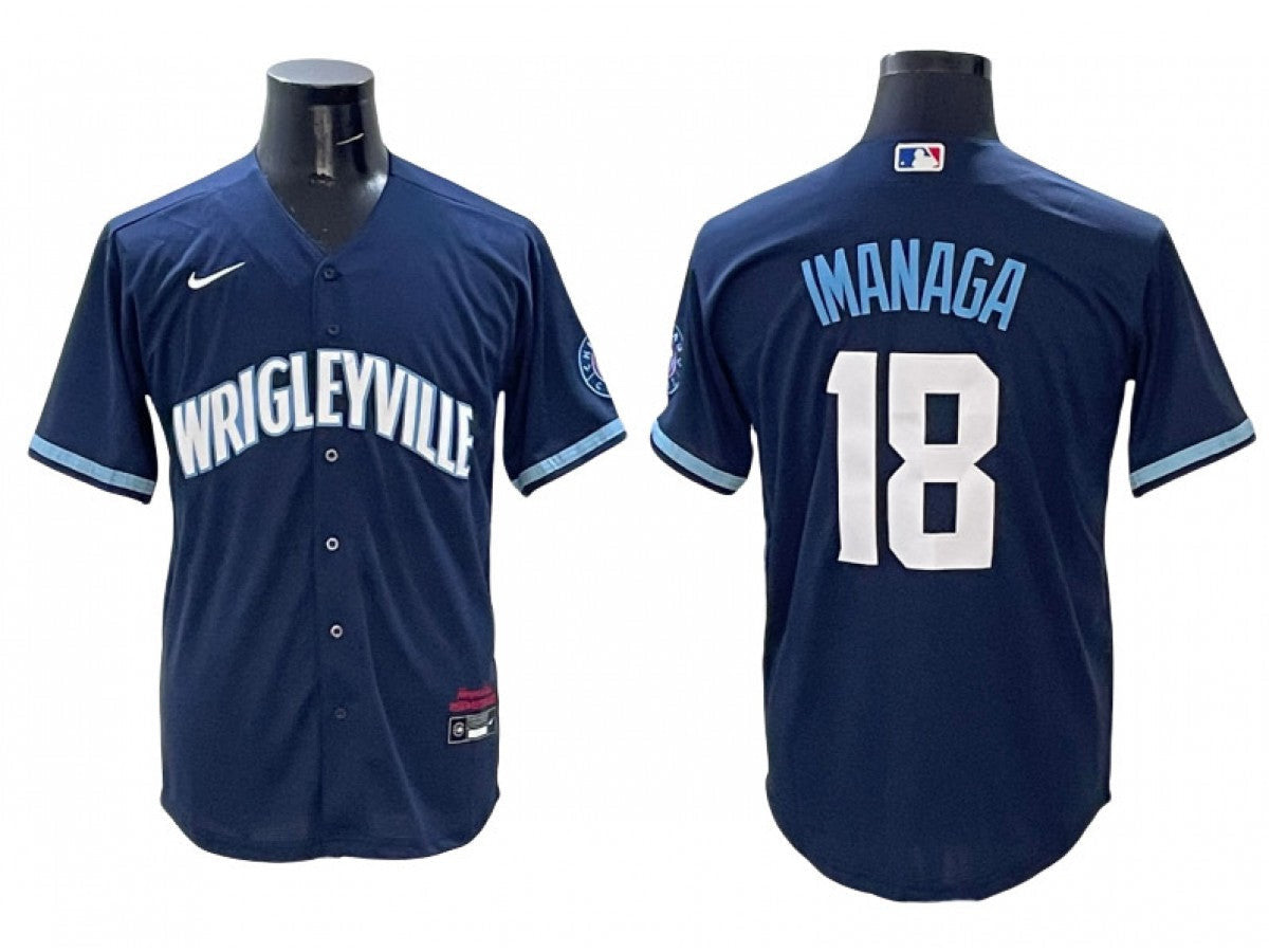 Chicago Cubs #18 Shota Imanaga City Connect Limited Jersey - Navy