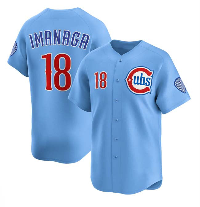 Chicago Cubs #18 2024/25 Shta Imanaga 2Nd Alternate Limited Baseba Jersey - Blue