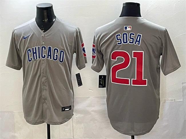 Sammy Sosa #21 Chicago Cubs Limited Baseball Jersey - Grey