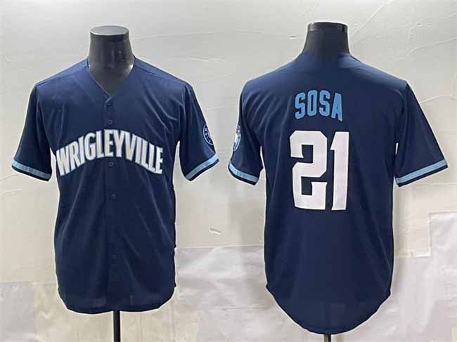Sammy Sosa #21 Chicago Cubs City Connect Limited Baseball Jersey - Navy