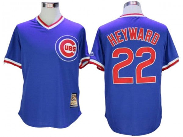 Jason Heyward #22 Chicago Cubs Cooperstown Limited Throwback Jersey - Blue