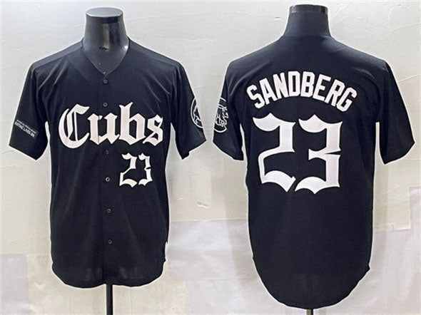 Ryne Sandberg #23 Chicago Cubs 'Gothic North Side Edition' Vapor Premier L Jersey - Black