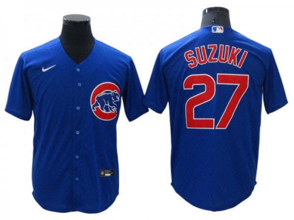 Seiya Suzuki #27 Chicago Cubs Alternate Limited Cool Base Jersey - Blue