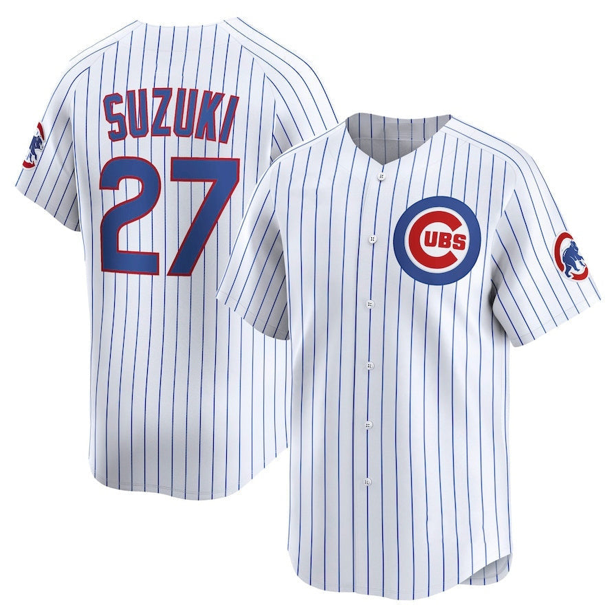 Seiya Suzuki #27 Chicago Cubs Home Limited Baseba Player Jersey - White