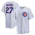Seiya Suzuki #27 Chicago Cubs Home Baseball Jers Limited Jersey - White