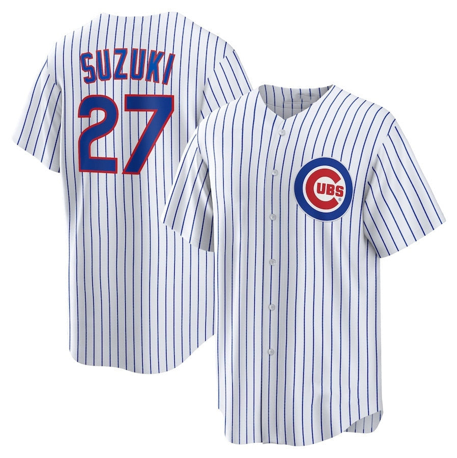 Seiya Suzuki #27 Chicago Cubs Home Baseball Jers Limited Jersey - White