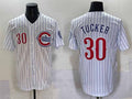 Kyle Tucker #30 Chicago Cubs Pinstripe 2Nd Alternate Limited Base Jersey - White