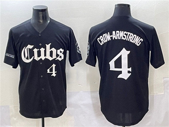 Pete Crow-Armstrong #4 Chicago Cubs 'Gothic North Side Edition' Vapor Prem Limited Jersey - Black