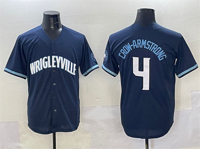Pete Crow-Armstrong #4 Chicago Cubs City Connect Limited Baseball Jersey - Navy