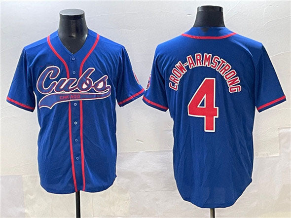 Pete Crow-Armstrong #4 Chicago Cubs Limited Cool Base Baseball Jersey - Royal