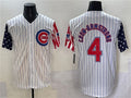 Pete Crow-Armstrong #4 Chicago Cubs 2025 Pinstripe Independence Day Vapor Limited Jersey - White