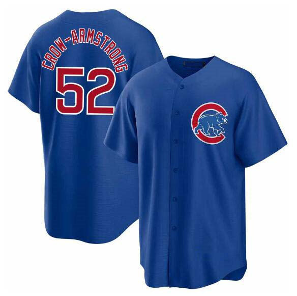 Pete Crow-Armstrong #52 Chicago Cubs 2024 Cool Base Baseball Jerse Limited Jersey - Blue