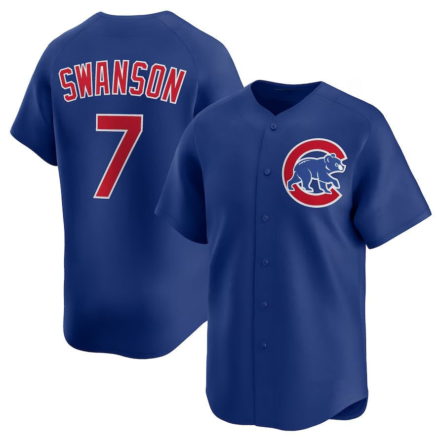 Dansby Swanson #7 Chicago Cubs Alternate Basebal Limited Jersey - Royal