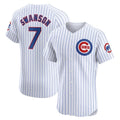 Dansby Swanson #7 Chicago Cubs Home Elite Basebal Player Jersey - White