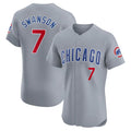 Dansby Swanson #7 Chicago Cubs Road Elite Baseball Player Jersey - Gray