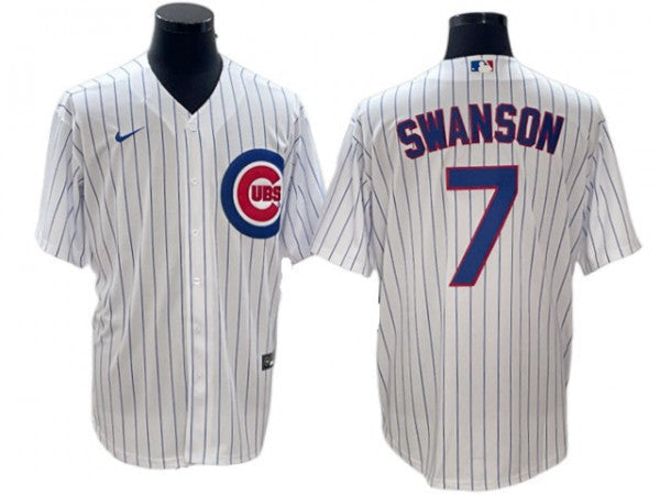 Dansby Swanson #7 Chicago Cubs Home Limited Cool Base Jersey - White