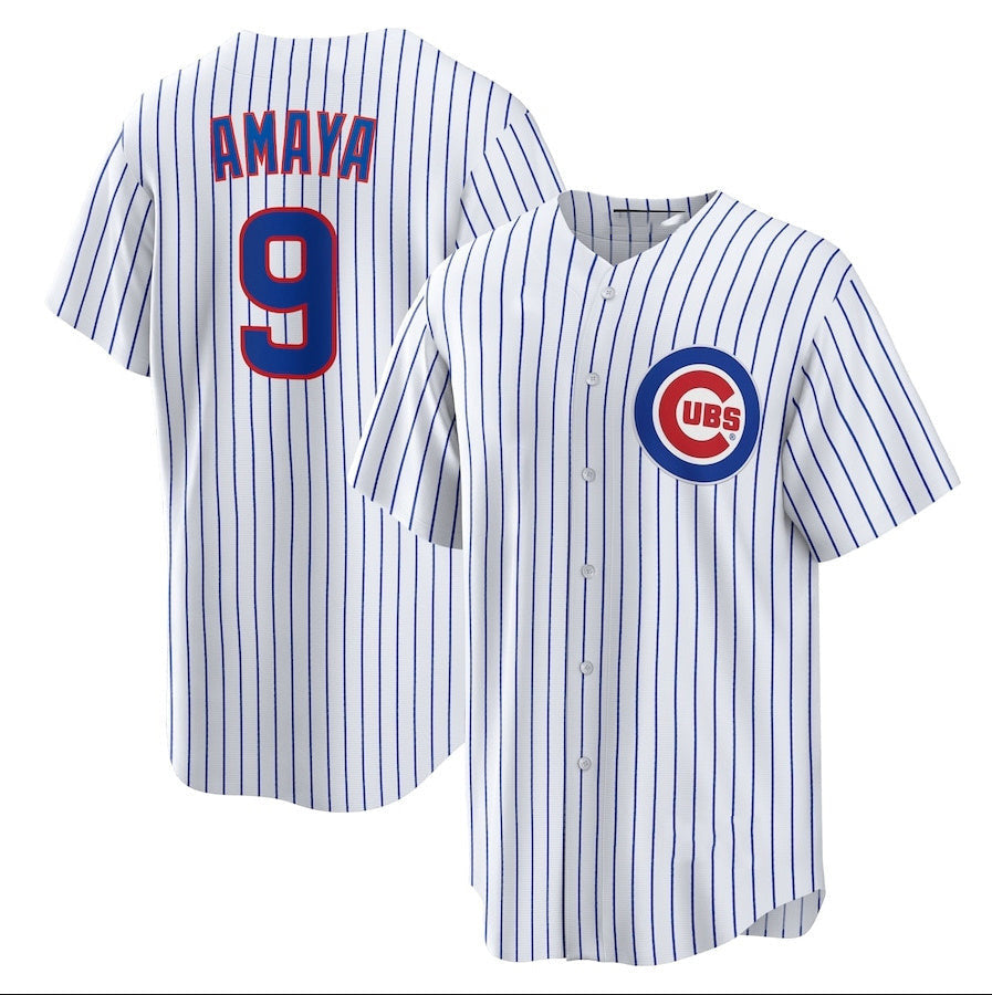 Miguel Amaya #9 Chicago Cubs Home Baseball Jerse Limited Jersey - White