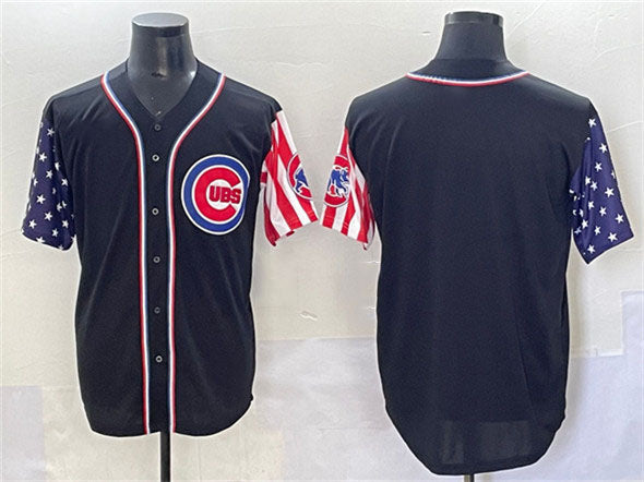 Independence Day V Chicago Cubs 2025 Blank Apor Premier Limited Ba Jersey - Black