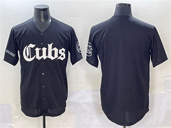 Chicago Cubs Blank 'Gothic North Side Edition' Vapor Premier Limited Stitc Jersey - Black