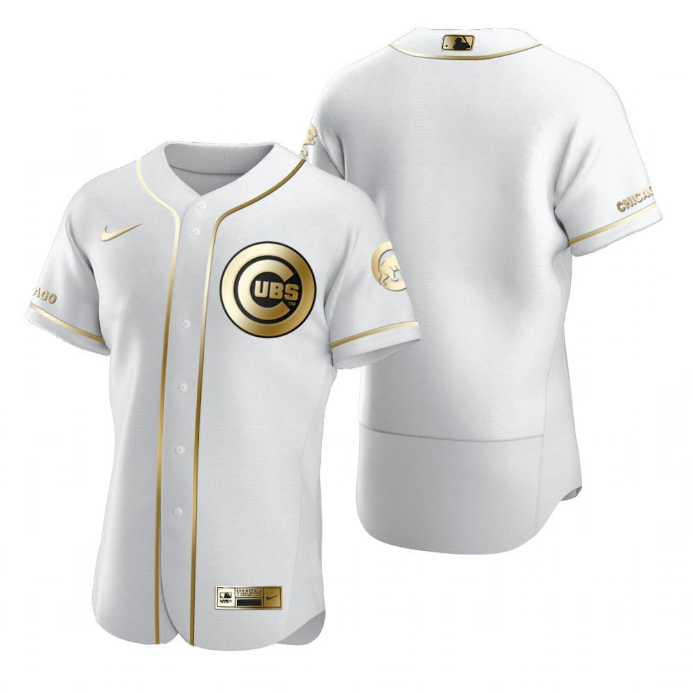 Chicago Cubs Brandedition White Gift Cubs Fans Limited Jersey - Golden