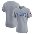 Chicago Cubs Road Vapor Premier Elite Patch Baseball Jers Jersey - Gray