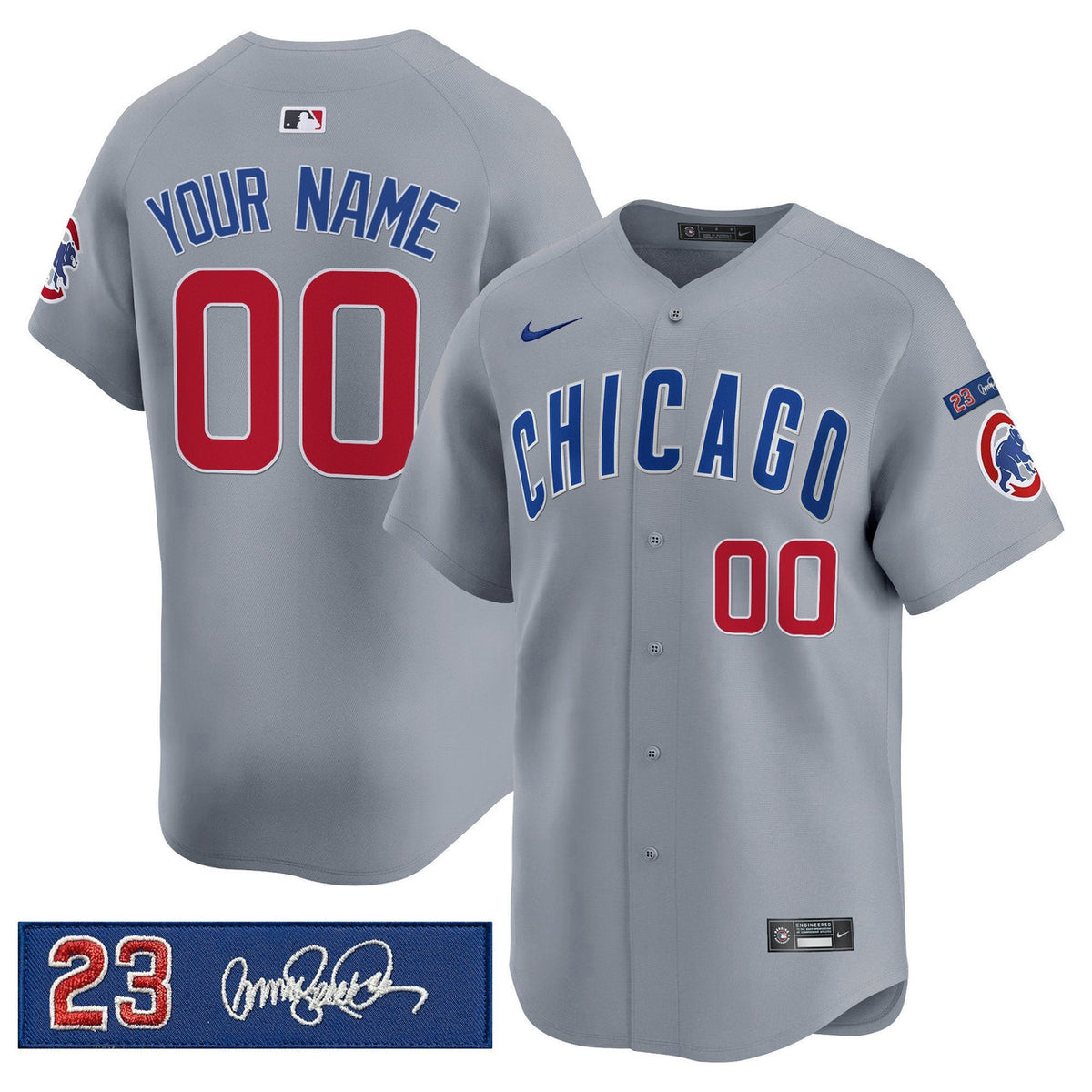Ryne Sandberg #23 Chicago Cubs ' Tribute' Vapor Premier Limited V3 Al Custom Jersey