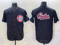 Black Limited Chicago Cubs Team Big Logo Baseball Jersey
